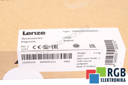 I5MADK0000000S LENZE KEYPAD I500 13549150