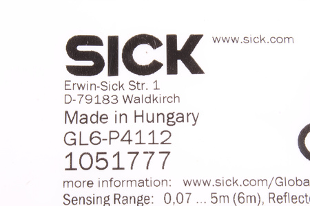 GL6-P4112 SICK 1051777 FOTO RELĖ