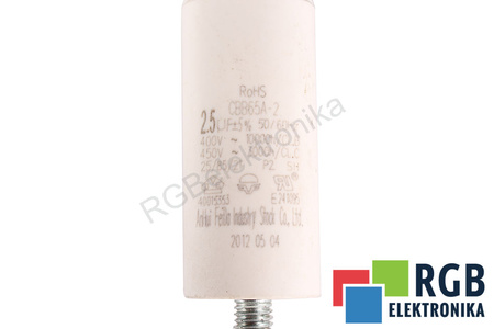 KONDENSATORIUS CBB65A-2 FEIDA 2.5UF, 450V KONDENSATORIUS