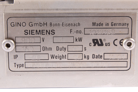 6SE6400-4BD12-BA0 SIEMENS 900V 160OHM STABDYMO VARŽA