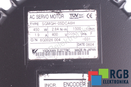 SGMGH-05DCA6H YASKAWA VIRŠELIS