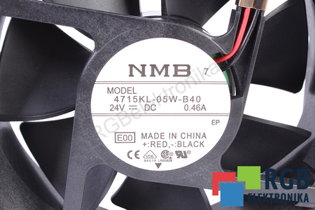 4715KL-05W-B40 NMB TECHNOLOGIES 119X119X38MM, 24V, 0.46A VENTILIATORIUS