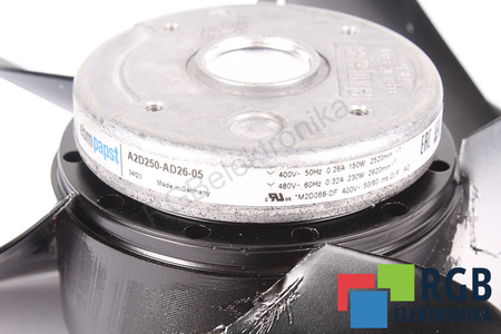 A2D250-AD26-05 EBM PAPST 251X251X84.5MM, 400V, 0.26A VENTILIATORIUS