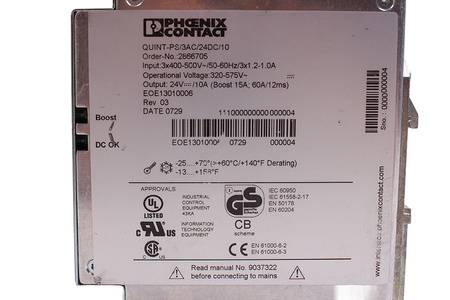 QUINT-PS/3AC/24DC/10 PHOENIX CONTACT REV.03 2866705