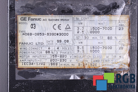 A06B-0853-B390#3000 FANUC STATORIAUS