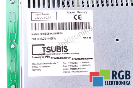 15-0088 PAKAITALAS SKIRTAS HEIDENHAIN BF155 INTC530 PLUS BF155 MILL PLUS MONITORIAUS LCD EKRANAS