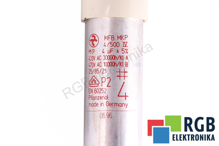 KONDENSATORIUS MFBMKP4/500 HITACHI 4UF, 420/470V KONDENSATORIUS