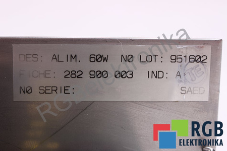 ALIM.60W NUM 951602 282 900 003 ALIM SKIRTAS 1040