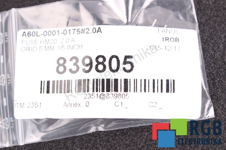 SAUGIKLIS A60L-0001-0175#2.0A FANUC 2A