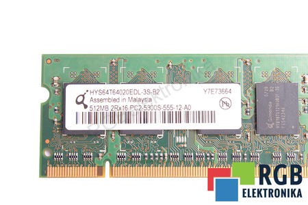 HYS64T64020HDL-3S-B2 QIMONDA 512MB 2RX16 PC2-5300S-555-12-A0