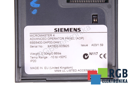 6SE6400-0AP00-0AA1 SIEMENS MICROMASTER 4
