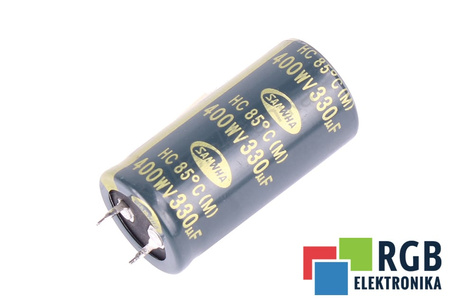KONDENSATORIUS 330UF 400V SANWHA KONDENSATORIUS
