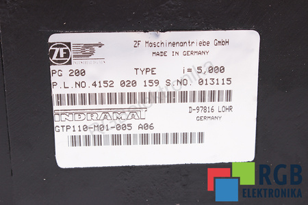GTP110-M01-005 INDRAMAT PG200 PAVARA