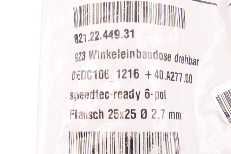 BEDC106NN000001216000 INTERCONTEC 821.22.449.31  6PIN 25X25 2.7MM LIZDAS