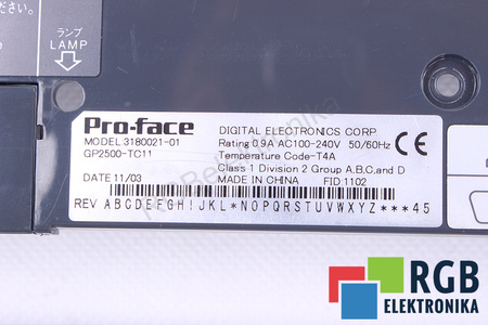 GP2500-TC11 PRO-FACE DĖŽUTĖS GALAS