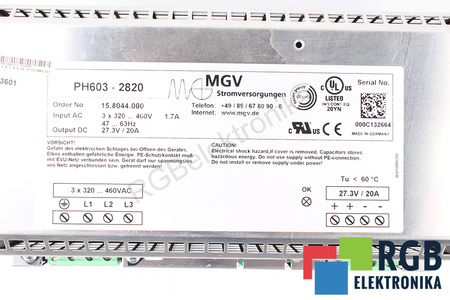 PH603-2820 MGV ORD.NR. 15.8044.000
