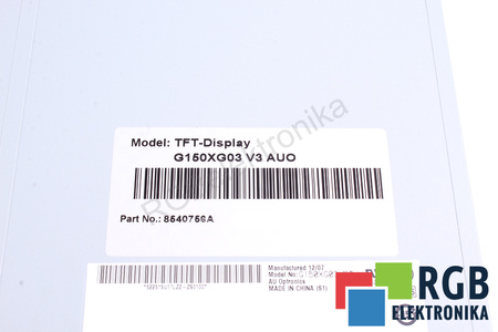 G150XG03 AUO V3 15" LCD MATRICA