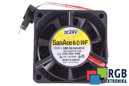 9WF0624H4D03 SANYO DENKI 60X60X25MM, 24V VENTILIATORIUS