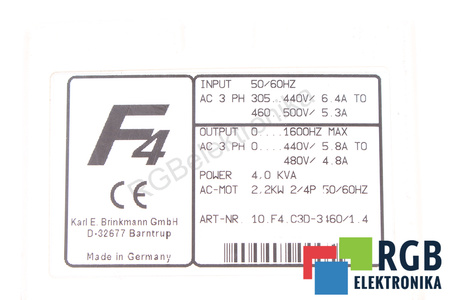 10.F4.C3D-3460/1.4 KEB COMBIVERT