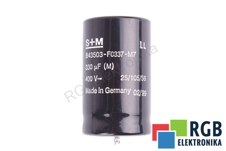 KONDENSATORIUS B43503-F0337-M7 S+M 330UF, 400V