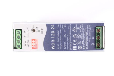 WDR-120-24 MEAN WELL DIN AC/DC MAITINIMO