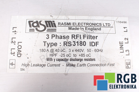 RS3180IDF RASMI ELECTRONICS FILTRAS