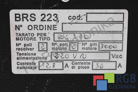 BRS223 BRS 223 220VAC 12.8A MAC DRIVES