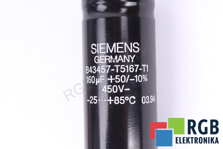 KONDENSATORIUS B43457-T5167-T1 SIEMENS 160UF, 450VDC