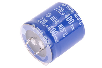 KONDENSATORIUS 220UF 400V HITACHI HU4 KONDENSATORIUS