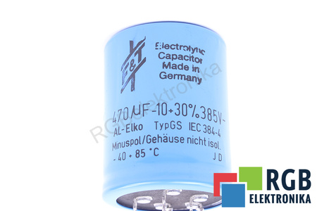 KONDENSATORIUS 470UF 385VDC F&T KONDENSATORIUS