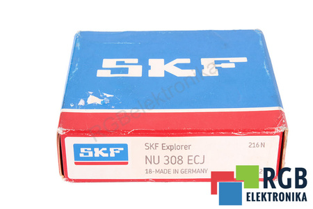 NU308ECJ SKF 9500RPM, 8000RPM, 40X90X23, 93KN, 78KN RITININIS GUOLIS