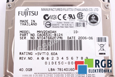 MHV2040AH FUJITSU 2.5 40GB IDE