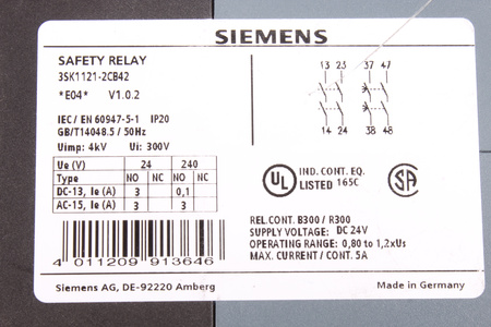 3SK1121-2CB42 SIEMENS SIRIUS SAUGOS RELĖ