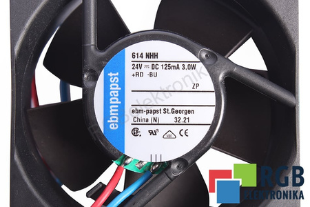 614NHH EBM PAPST 60X60X25MM, 24V VENTILIATORIUS