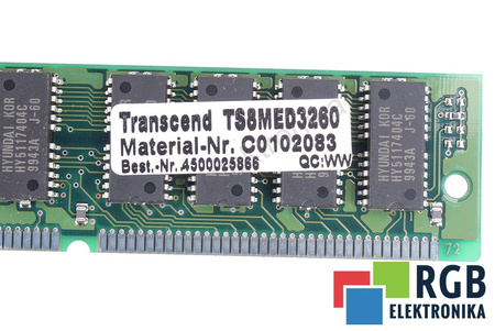 9A0004.06 TRANSCEND C0102083 TS8MED3260 32MB SIMM