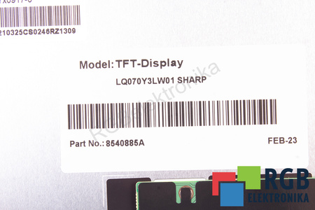 LQ070Y3LW01 SHARP 7" LCD MATRICA