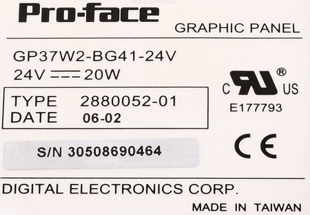 GP37W2-BG41-24V PRO-FACE 2880052-01