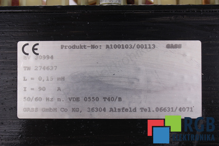 BV30994 TN274637 GASS DROSSELIS