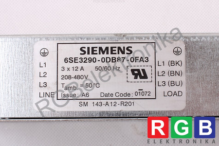 6SE3290-ODB87-0FA3 SIEMENS FILTRAS