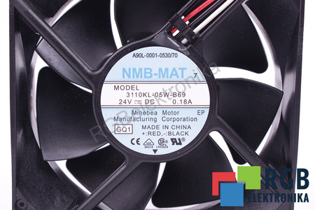 A90L-0001-0530#70 FANUC 3110KL-05W-B69 80X80X25MM, 24V VENTILIATORIUS