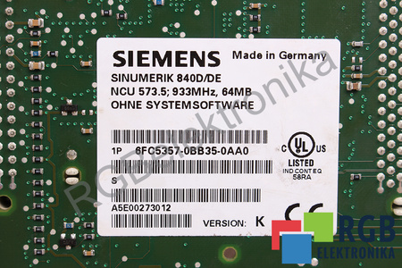 6FC5357-0BB35-0AA0 SIEMENS NCU 573,5: 933MHZ SINUMERIK 840D/DE