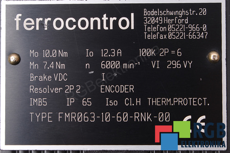 FMR063-10-60-RNK-00 FERROCONTROL STATORIAUS