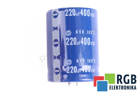 KONDENSATORIUS 220UF 400V HITACHI HVR KONDENSATORIUS