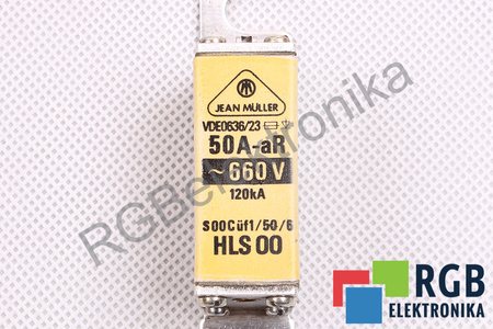 SAUGIKLIS HLS00 JEAN MULLER VDE0636/23 50A-AR, 660V, 120KA SAUGIKLIS