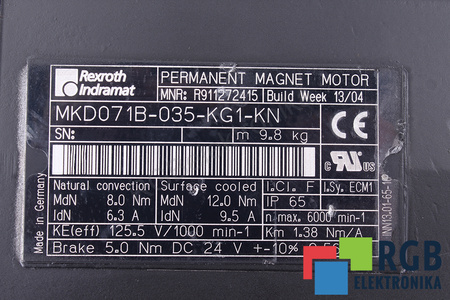 MKD071B-035-KG1-KN REXROTH INDRAMAT R911272415