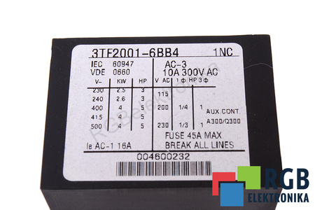 3TF2001-6BB4 SIEMENS PAKAITALAS