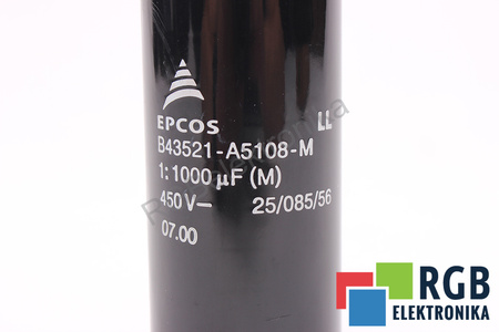 KONDENSATORIUS B43521-A5108-M EPCOS 1:1000UF, 450VDC