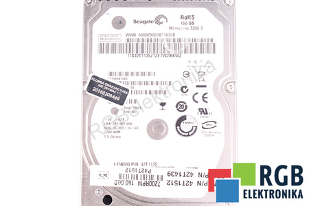 ST9160411AS SEAGATE MOMENTUS 7200.3 160GB, ATA, 2.5", HDD