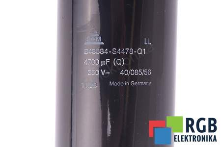 KONDENSATORIUS B43584-S4478-Q1 S+M 4700UF, 350V KONDENSATORIUS