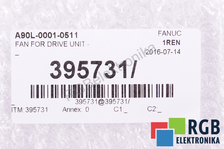 A90L-0001-0511 FANUC 2406VL-S5W-B79 60X60X15MM, 24V VENTILIATORIUS